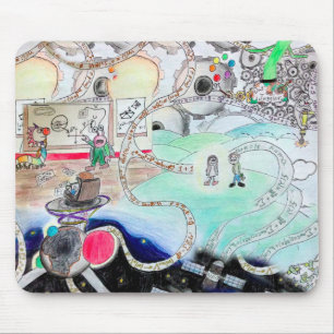 Tapis De Souris humour de dessin animé sur les mathématiques - 