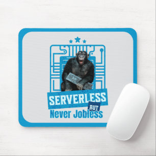 Tapis De Souris Humour de développeur singe drôle sans serveur