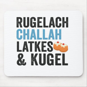 Tapis De Souris Humour de Hanukkah pour amateur de nourriture juiv