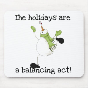 Tapis De Souris Humour de vacances Snowman