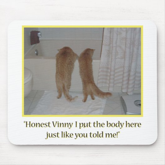 Tapis De Souris Humour des chats mafieux (Devant)