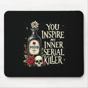 Tapis De Souris Humour foncé Bouteille de poison gothique Hallowee
