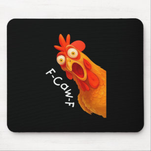 Tapis De Souris Humour gothique Dessin de corbeau F Caw F drôle