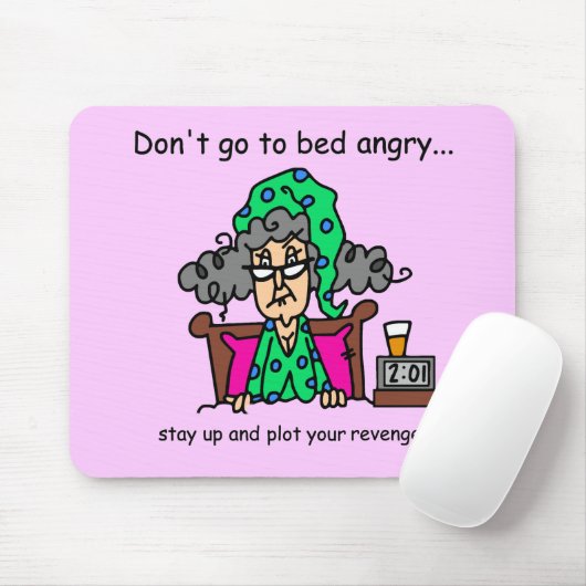 Tapis De Souris Humour heure du coucher (Avec souris)