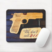 Tapis De Souris Humour personnalisable d'arme à feu (Avec souris)