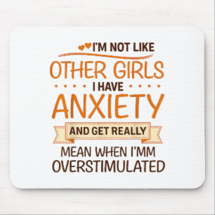 Tapis De Souris Humour sur l'anxiété pour les femmes en cas de sur
