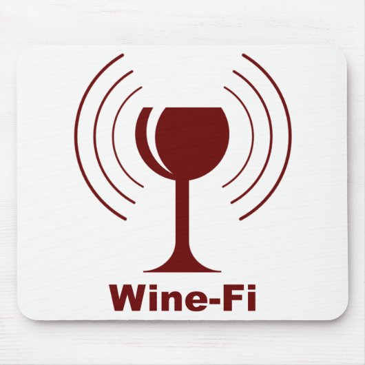 Tapis De Souris Humour Wine-fi (Devant)