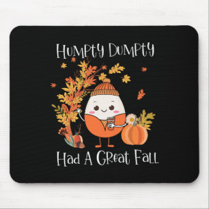 Tapis De Souris Humpty Dumpty Avait Une Grande Chute Citrouille Fe