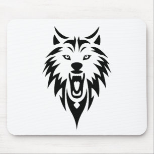 Tapis De Souris Hurlement tribal de loup