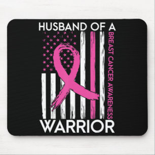 Tapis De Souris Husband Of A Warrior Breast Cancer Awareness Suppo