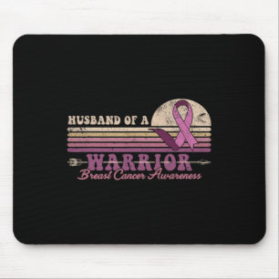 Tapis De Souris Husband Of A Warrior Breast Cancer Awareness Suppo