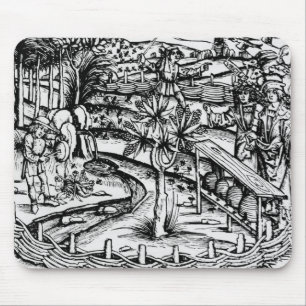 Tapis De Souris Husbandsmen heureux tendant les abeilles,