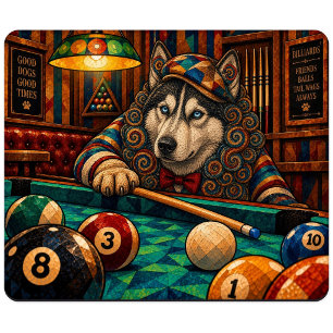 Tapis De Souris Husky de Sibérie, Mosaïque Géométrique