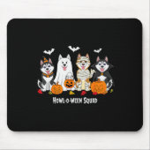 Tapis De Souris Husky Halloween Howl O Ween Squad  (Devant)