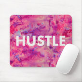 Tapis De Souris Hustle aquarelle Typographie moderne Mousepad (Avec souris)