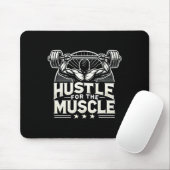 Tapis De Souris Hustle Pour Muscle Barbell Bodybuilding (Avec souris)