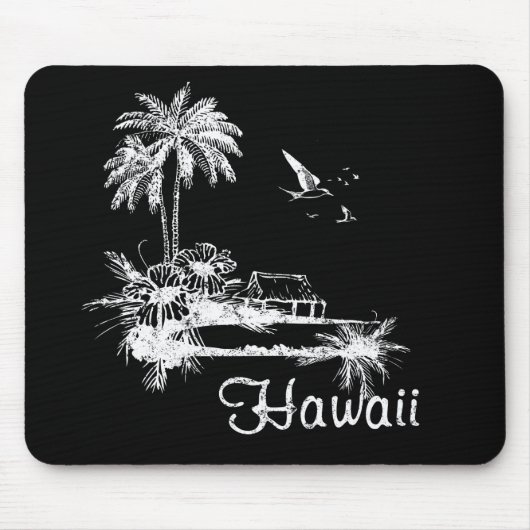 Tapis De Souris Hutte de plage d'Hawaï (Devant)
