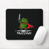 Tapis De Souris Huzzah Frog Knight Funny Sword Meme Quote (Avec souris)