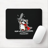 Tapis De Souris Huzzah Raccoon Knight Funny Sword Meme Quote (Avec souris)