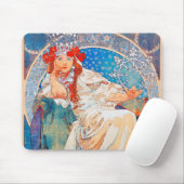 Tapis De Souris Hyacinth, Mucha (Avec souris)