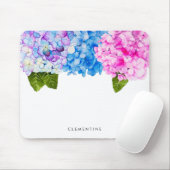 Tapis De Souris Hydrangea| Ajouter un nom (Avec souris)
