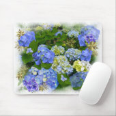 Tapis De Souris HYDRANGEAS BLEU~ Mousepad (Avec souris)