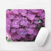 Tapis De Souris Hydrangeas Mousepad avec citation Jardinage (Avec souris)