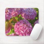 Tapis De Souris Hydrangeas roses (Avec souris)