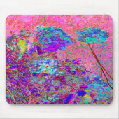 Tapis De Souris Hydrangée Abstraite violette et bleue avec Magenta (Devant)