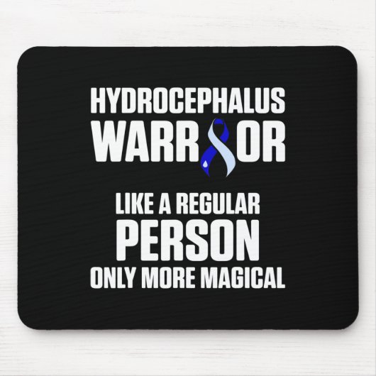Tapis De Souris Hydrocéphalie Survivor Guerrier de sensibilisation (Devant)