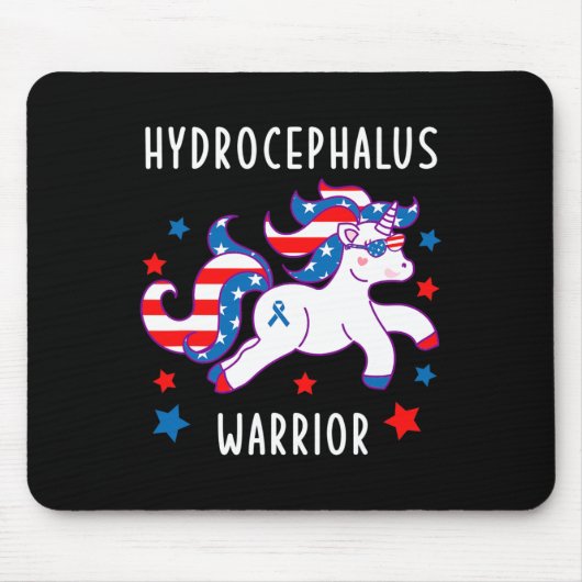 Tapis De Souris Hydrocéphalie Survivor Lutter Conscience Guerrier (Devant)