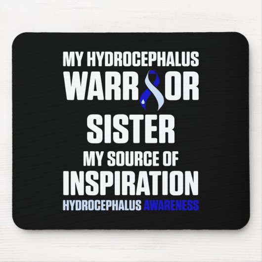 Tapis De Souris Hydrocéphalie Survivor Sister Awareness Guerrier 3 (Devant)
