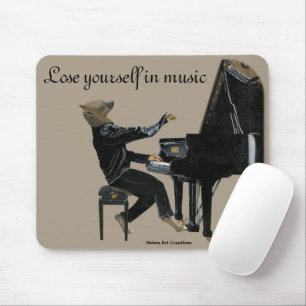 Tapis De Souris Hyena Piano Music Player Imaginaire Art Pad