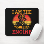 Tapis De Souris I Am The Engine Mountain Biker Sunset  (Avec souris)