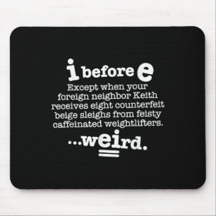 Tapis De Souris I Avant E Sauf Après C Drôle Grammaire Phrase D