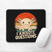 Tapis De Souris I Axolotl Questions Shirt Adults Youth Kids Retro (Avec souris)