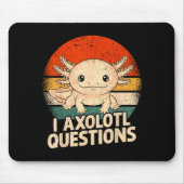 Tapis De Souris I Axolotl Questions Shirt Adults Youth Kids Retro (Devant)