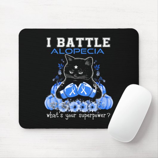 Tapis De Souris I Battle Alopecia Sensibilisation Fun Chat (Avec souris)