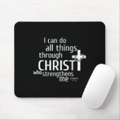 Tapis De Souris I Can Do All Things Through Christ - Christian Gif (Avec souris)
