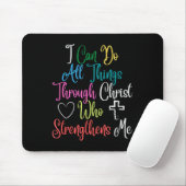 Tapis De Souris I Can Do All Things Through Christ Philipans 4_13  (Avec souris)