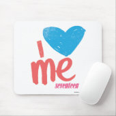 Tapis De Souris I coeur j'Aqua/rose (Avec souris)