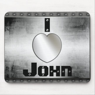 Tapis De Souris I coeur John ou ? Métal frais Mousepad