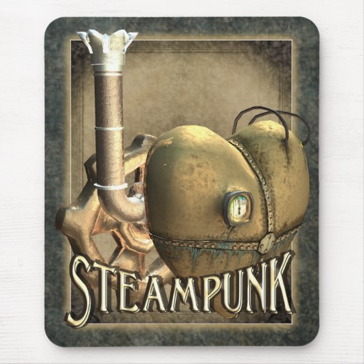 Tapis De Souris I coeur Steampunk Mousepad (Devant)