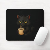 Tapis De Souris I Don't Do Mornings Funny Quote Black Cat Lover Gi (Avec souris)