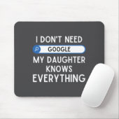 Tapis De Souris I Don't Need Google My Daughter Knows Everything - (Avec souris)