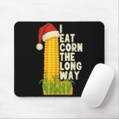 Tapis De Souris I Eat Corn The Long Way Funny Christmas  (Avec souris)