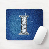 Tapis De Souris I Faux-"Diamond Bling" sur Denim Mousepad (Avec souris)