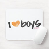 Tapis De Souris I garçons de coeur oranges (Avec souris)