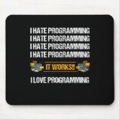 Tapis De Souris I Hate Programmer Programmer Développeur Coder Cad (Devant)