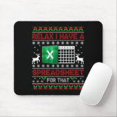 Tapis De Souris I Have A Spreadsheet For That Christmas Ugly Sweat (Avec souris)